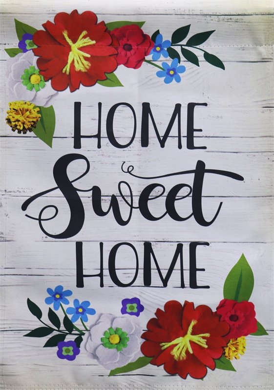 Evergreen Floral Home Sweet Home Garden Flag, 18'' x 12.5'' inches